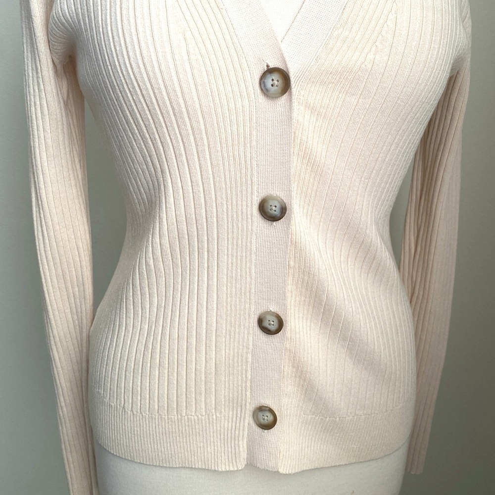 Loft Long Sleeve V-neck Cardigan Size M - Picture 3 of 9